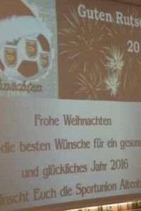 Weihnachtsfeier U12 U16 2015