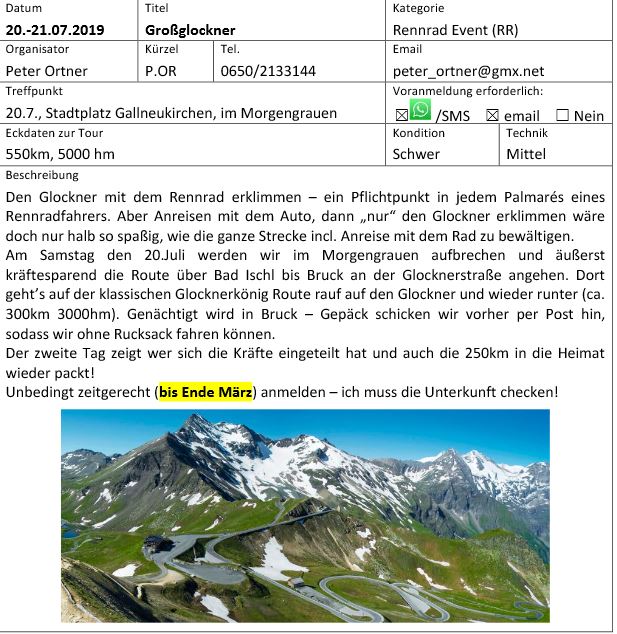 Großglockner RR